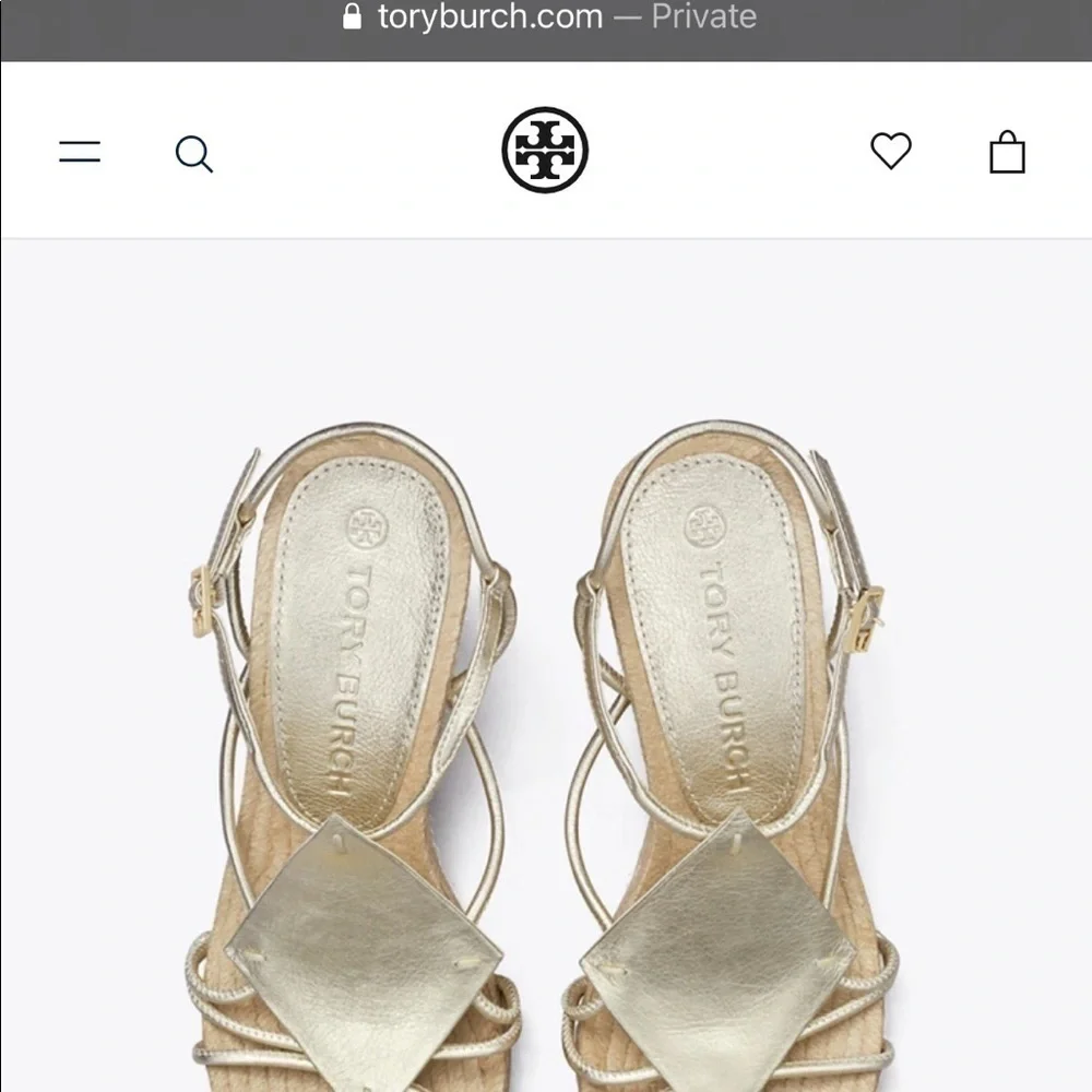 Tory Burch Diamond Patch Espadrille Wedge Shoes